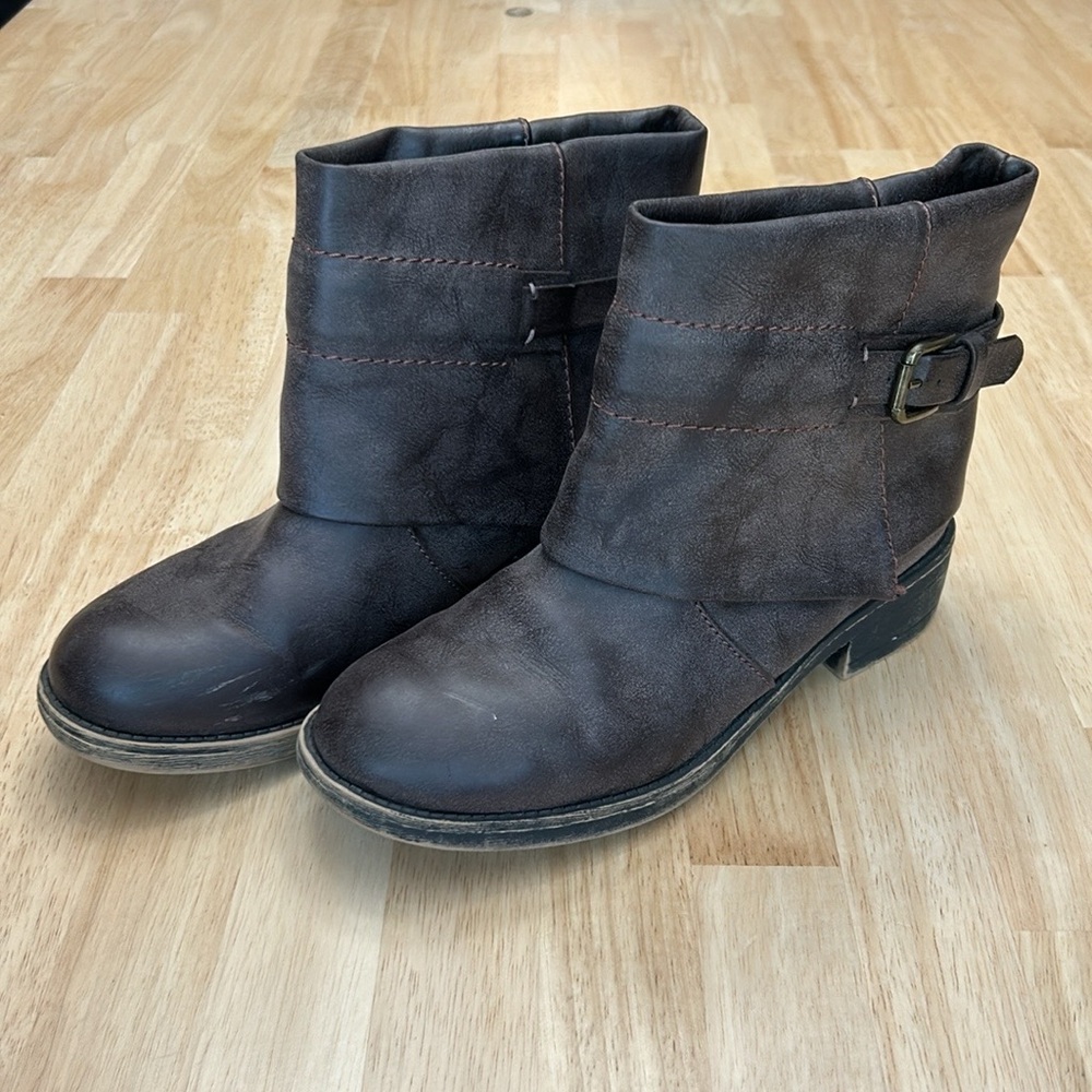 Brown booties